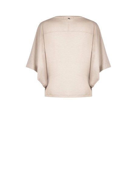 Sweat-shirt oversize court en mélange de viscose Rinascimento