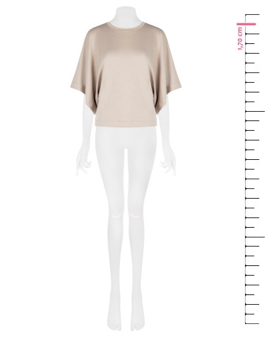 Sweat-shirt oversize court en mélange de viscose Rinascimento