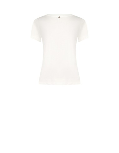 T-shirt regular en coton avec imprimé chien et strass Rinascimento