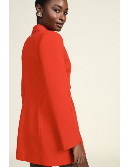 Robe courte à double boutonnage avec col Dixie classique