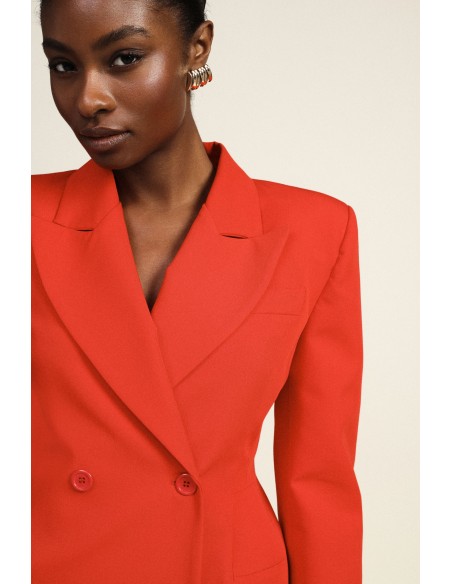 Robe courte à double boutonnage avec col Dixie classique