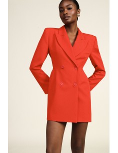 Robe courte à double boutonnage avec col Dixie classique