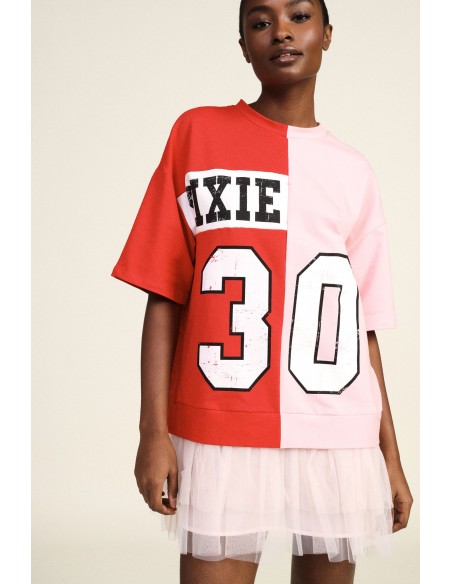 Robe courte avec tulle et imprimé coloré Dixie