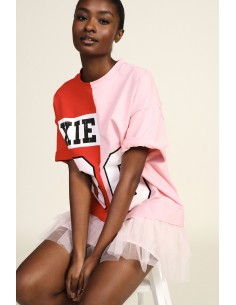 Robe courte avec tulle et imprimé coloré Dixie