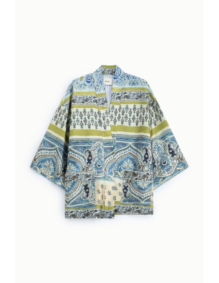 Ruime blazer met paisleyprint en wijde mouwen Dixie