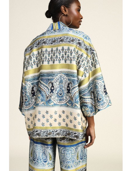 Blazer ample à motif cachemire, à manches larges Dixie