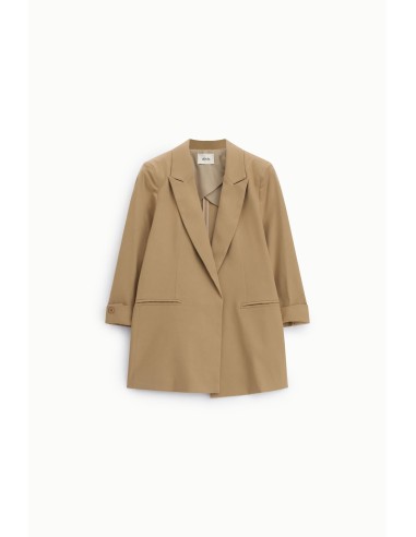 Blazer long coupe droite à manches retroussées Dixie