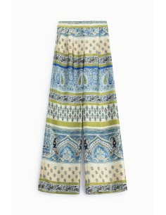 Pantalon palazzo fantaisie paisley avec détails floraux Dixie 2