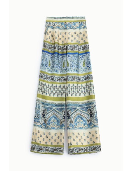 Pantalon palazzo fantaisie paisley avec détails floraux Dixie