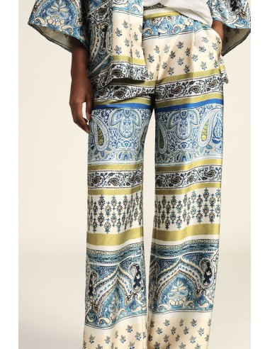 Pantalon palazzo fantaisie paisley avec détails floraux Dixie