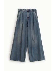 Jean large à plis et taille haute Dixie 2