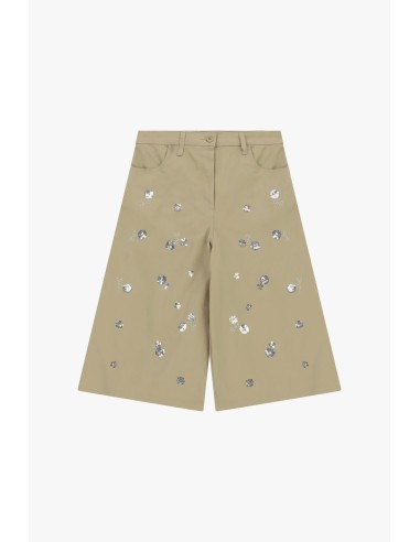 Short au genou avec appliques florales et poches Please