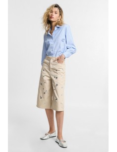 Short au genou avec appliques florales et poches Please