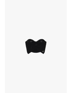 Top bandeau tricoté à motif ajouré Please 2
