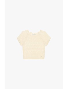 Korte geperforeerde top met korte mouwen Please 2