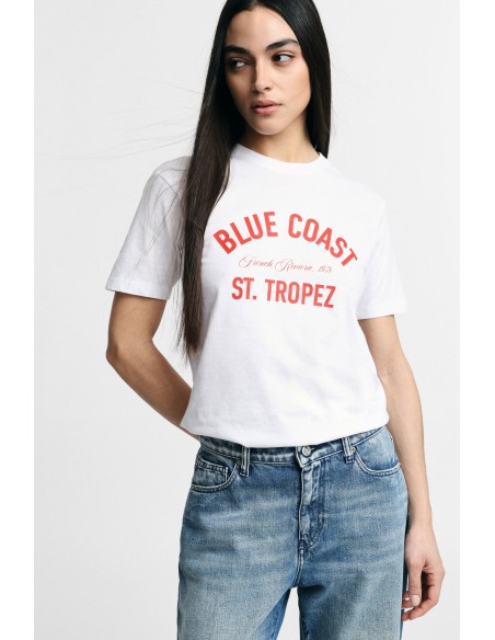 T-Shirt imprimé sur le devant Col ras du cou à coupe régulière S.V.P.
