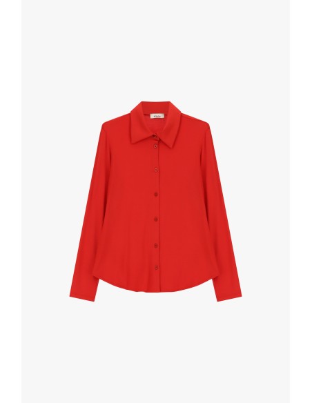 Dixie Regular-fit blouse met klassieke kraag en lange mouwen