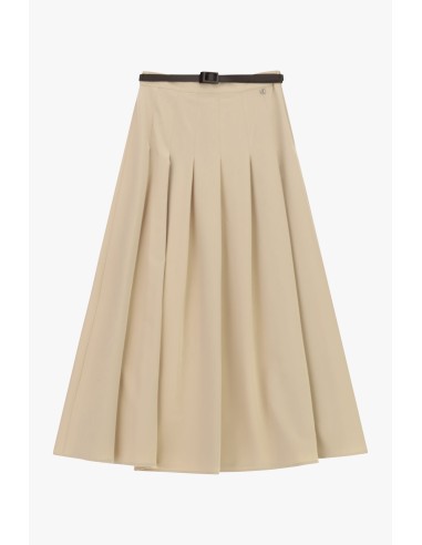 Jupe midi plissée avec ceinture fine Dixie