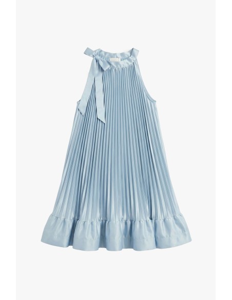 Robe courte plissée avec détail nœud Dixie