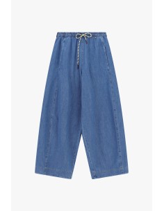 Pantalon palazzo ample à taille élastiquée et cordon de serrage Dixie 2