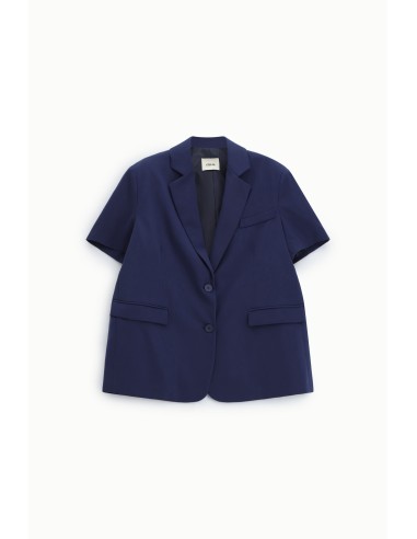 Dixie blazer met korte mouwen en paspelzakken