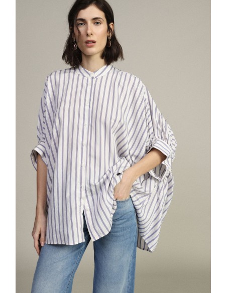 Chemise oversize rayée à manches amples Dixie
