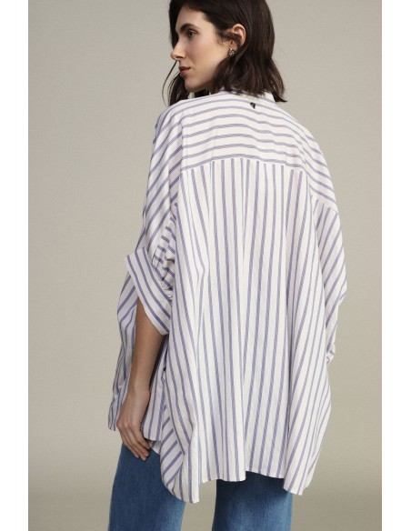 Chemise oversize rayée à manches amples Dixie