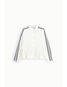 Sweatshirt zonder capuchon met knoop en volant Dixie