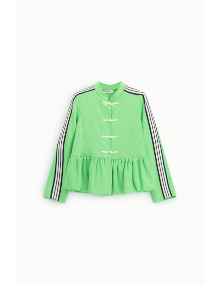 Sweat-shirt sans capuche avec nœud et volant Dixie