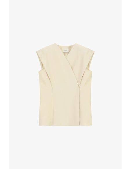 Gilet tailleur avec épaules structurées et fermeture croisée Dixie