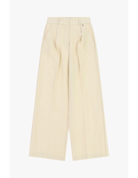 Pantalon palazzo taille haute avec plis sur le devant Dixie