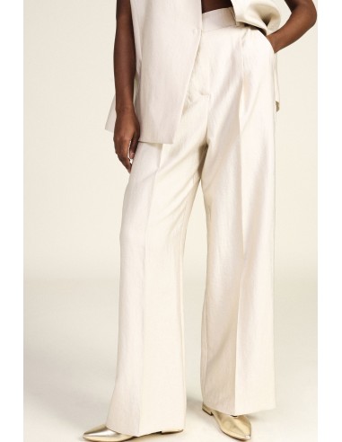 Pantalon palazzo taille haute avec plis sur le devant Dixie