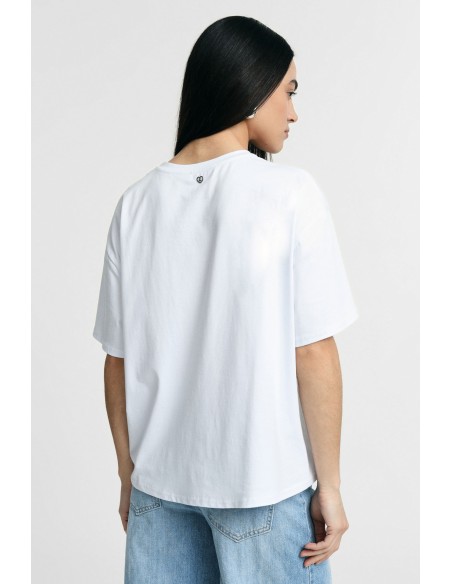 T-shirt ample avec imprimé graphique de chien sur le devant Please