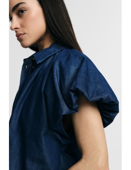 Oversized overhemd met wijde korte mouwen Please