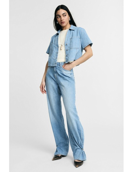 Straight jeans met speldetail Please
