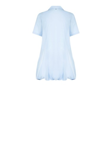Robe chemise courte en coton effet ballon avec poches Rinascimento