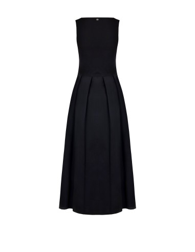 Robe longue effet 2 pièces avec haut en jersey et jupe plissée en coton Rinascimento