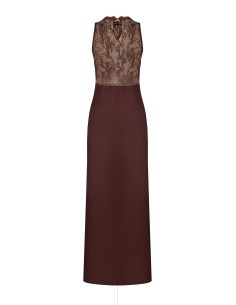 Robe longue en tissu fluide avec empiècements en dentelle Rinascimento 2