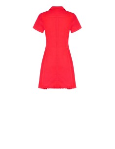 Robe courte cintrée en denim extensible avec ourlet effiloché Rinascimento 2