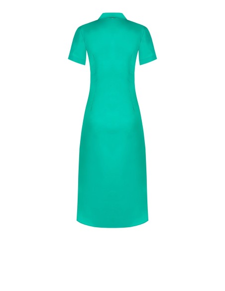 Robe-chemise midi en coton à boutons dissimulés Rinascimento