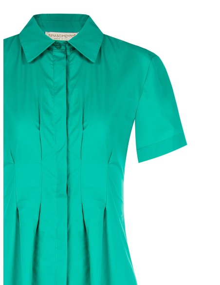 Robe-chemise midi en coton à boutons dissimulés Rinascimento