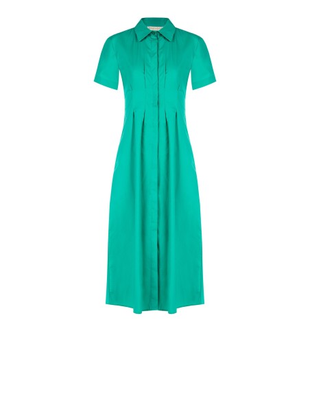 Robe-chemise midi en coton à boutons dissimulés Rinascimento