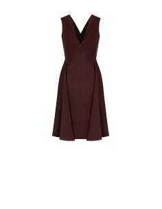 Robe évasée au genou en mélange de coton extensible avec double décolleté en V Rinascimento 2