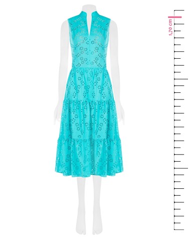 Robe longue à col en V en sanglier à volants Rinascimento