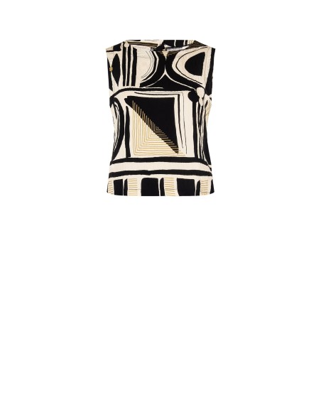 Top en viscose froissée avec boutons au dos Rinascimento