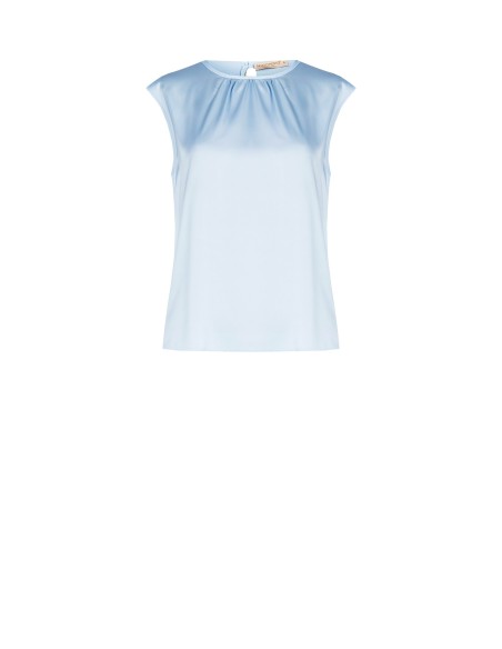 Top cintré et fluide en satin avec encolure bénitier Rinascimento