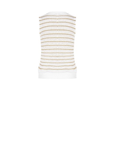 Top en maille tressée en mélange de coton et de viscose avec fil lurex Rinascimento