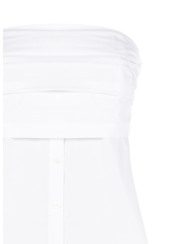 Top en coton avec bande plissée et boutons de chemisier Rinascimento