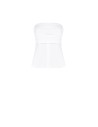 Top en coton avec bande plissée et boutons de la chemise Rinascimento