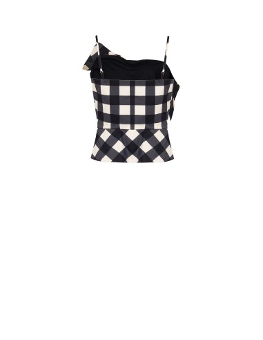 Bustier en mélange de coton avec maxi nœud Rinascimento